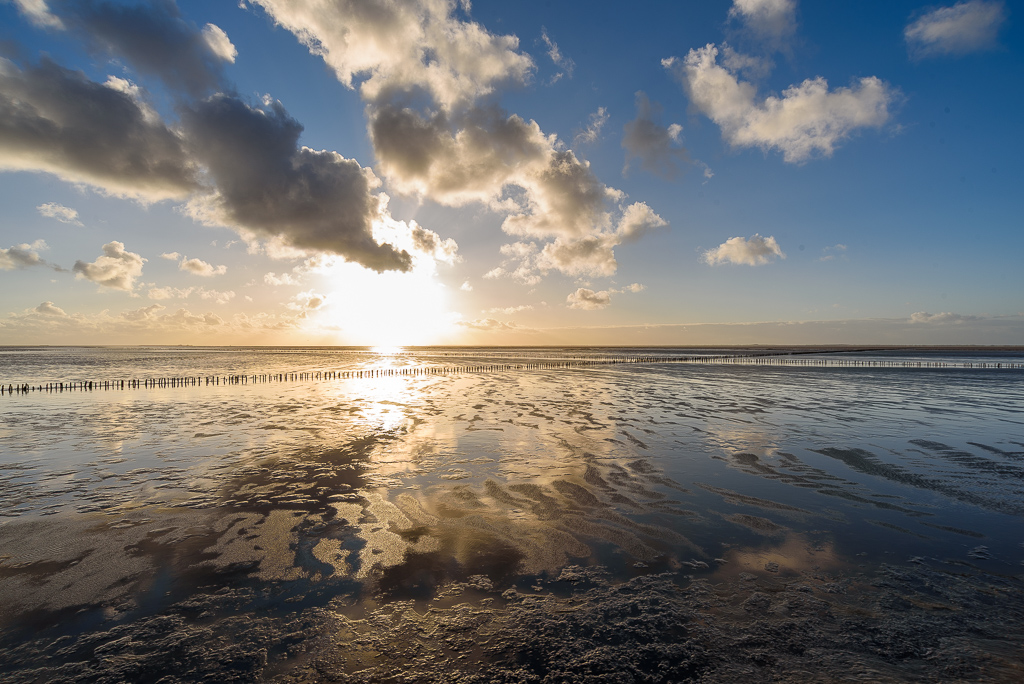 Zonsondergang Waddenzee