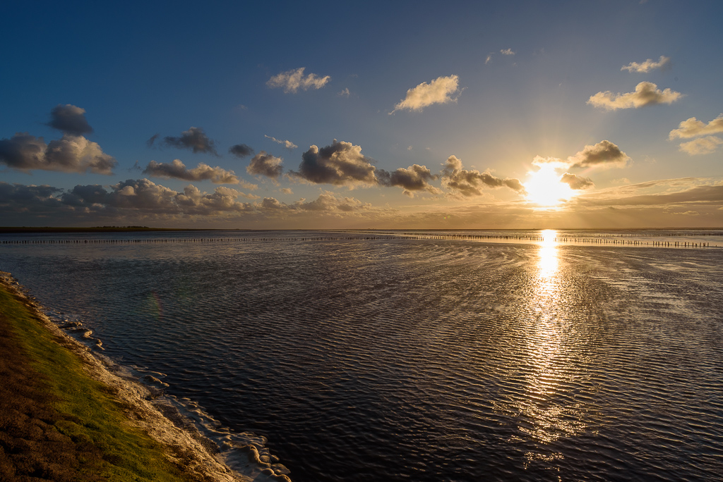 Zonsondergang Waddenzee